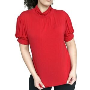 Women's  Red Shirt High Neck XL